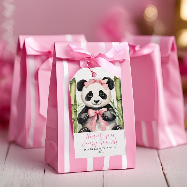 Baby Panda Girl Baby Dusche Danke Beary Much Geschenkanhänger (Von Creator hochgeladen)