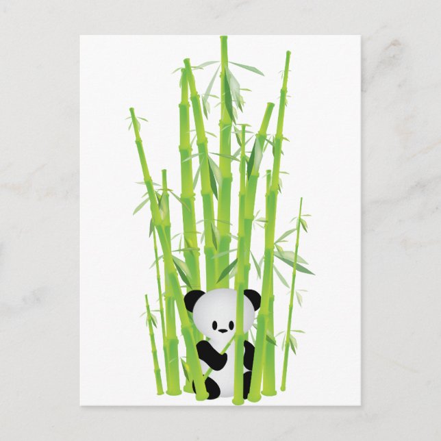 Baby Panda im Bamboo-Wald Postkarte (Vorderseite)