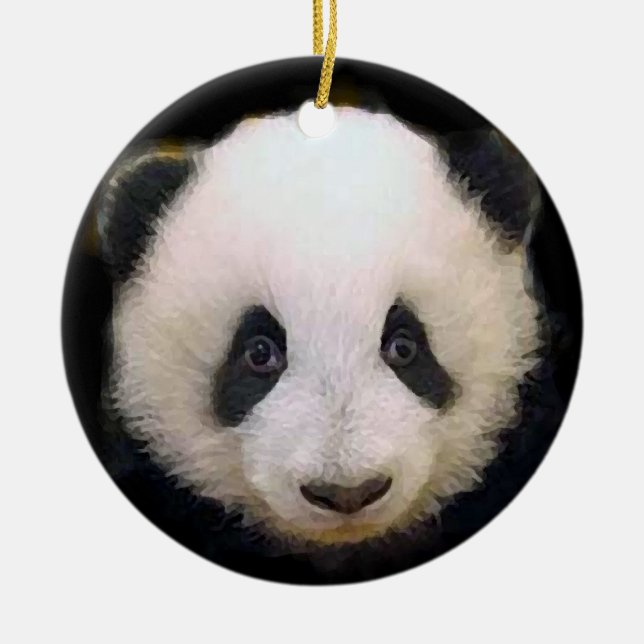 Baby Panda Keramik Ornament (Vorne)