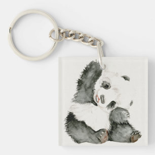 Baby-Panda   niedlich u. Pelz Schlüsselanhänger