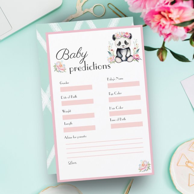 Baby Panda Peonies Jungle Baby Vorhersagen (Serene baby panda amidst peonies, balloons, eucalyptus - perfect for baby predictions!

)