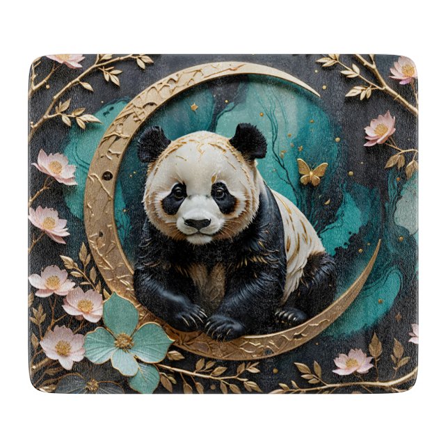 Baby Panda Schneidebrett (Vorderseite)