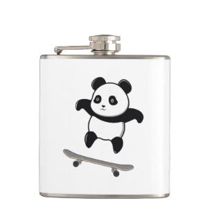 Baby-Panda-Skateboard Flachmann