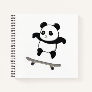 Baby-Panda-Skateboard Notizbuch