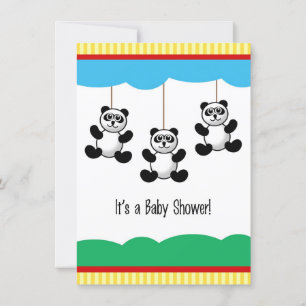Baby Pandas Baby shower Invitation