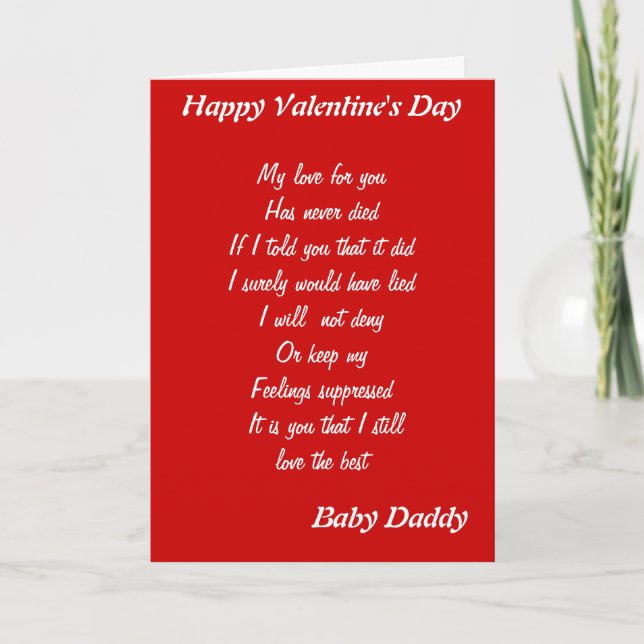Baby papa carte de voeux de la Saint-Valentin (Devant)