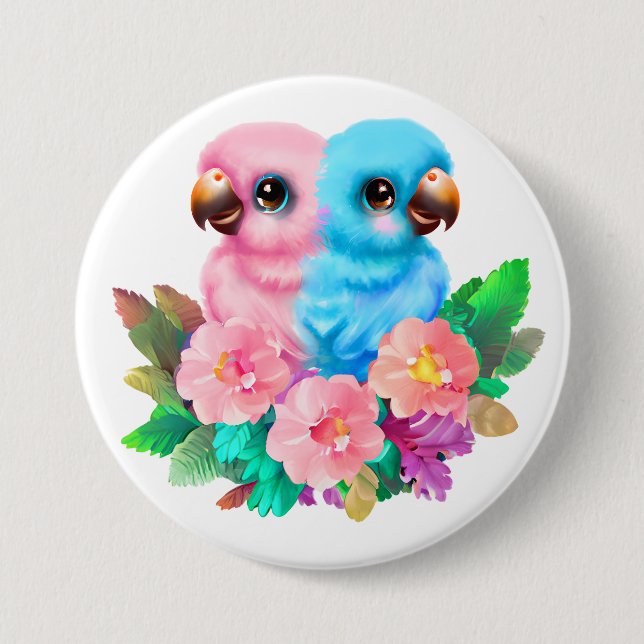 Baby Parrot Twins Button (Vorderseite)