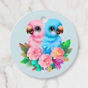 Baby Parrot Twins Geschenkanhänger