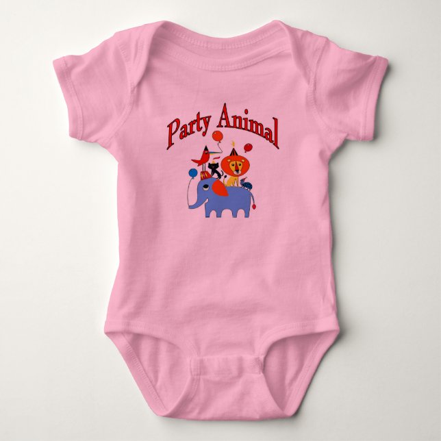 Baby Party Animal Baby Strampler (Vorderseite)