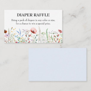 Baby-Party Diaper-Raffle für Wildflower Jungen Begleitkarte