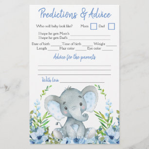 Baby-Party-Doppelspiel für Jungen mit Elefant Flyer