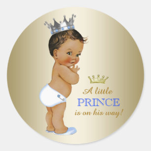 Baby-Party für einen Prinzen Runder Aufkleber