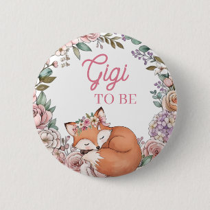 Baby-Party für Mädchen Gigi wird kommen Wald-F Button