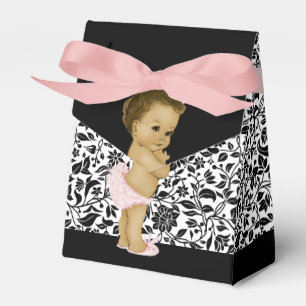 Baby-Party für rosa afrikanisch-amerikanisches Mäd Geschenkschachtel
