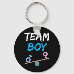 Baby Party Gender Reveal Party Team Boy Funny Gend Schlüsselanhänger