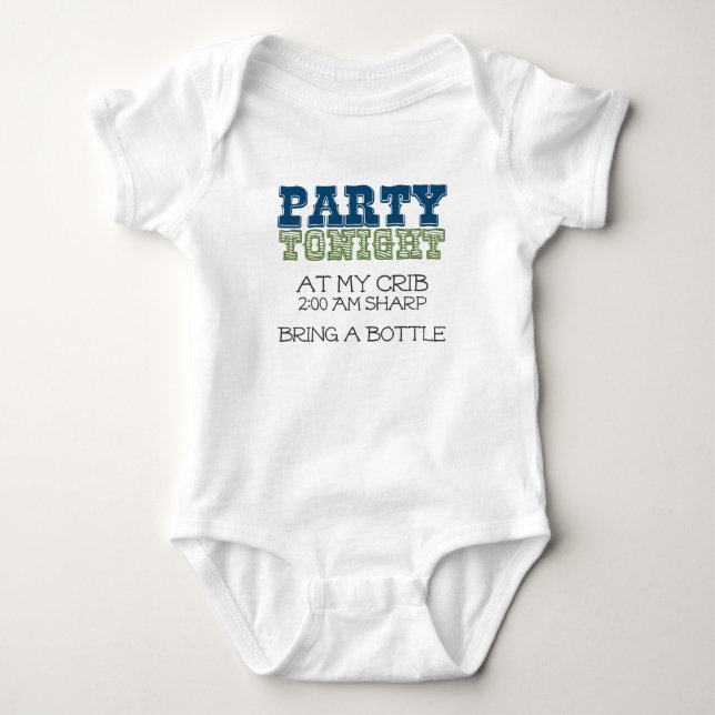 Baby-Party heute Abend an meiner Krippe Baby Strampler (Vorderseite)