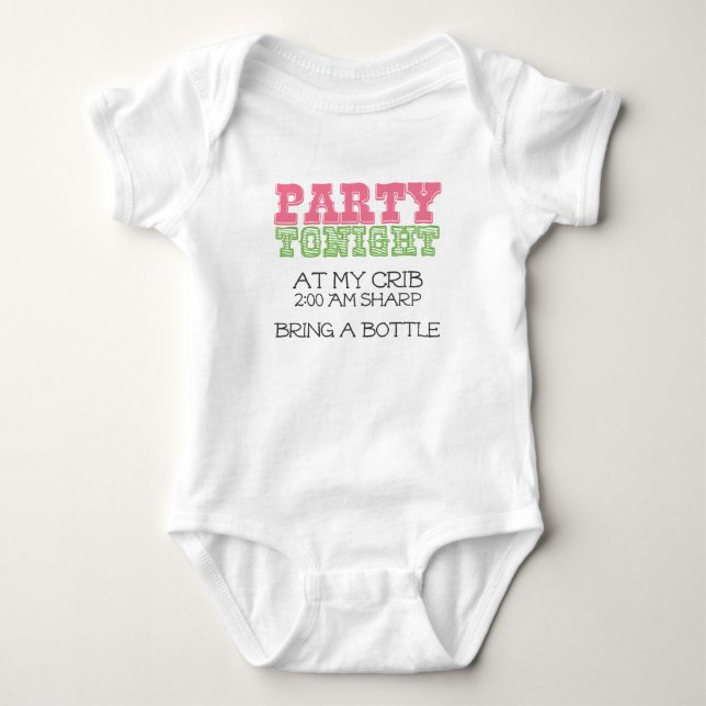 Baby-Party heute Abend an meiner Krippe Baby Strampler (Vorderseite)
