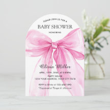 Baby-Party mit rosa Schleifenband
