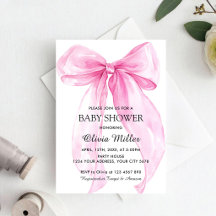 Baby-Party mit rosa Schleifenband