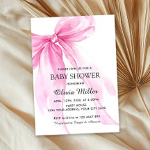 Baby-Party mit rosa Schleifenband