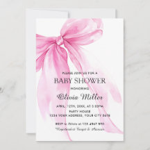 Baby-Party mit rosa Schleifenband