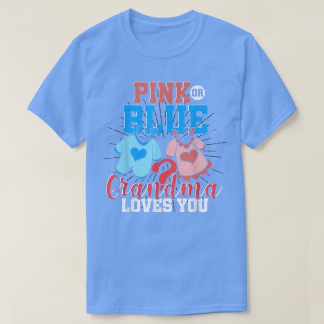 Baby Party Oma Gender Reveal Party Granny Gend T-Shirt (Design vorne)