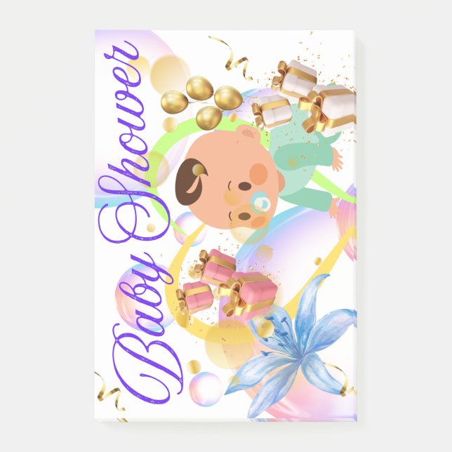 Baby-Party Post-it Klebezettel (Vorderseite)