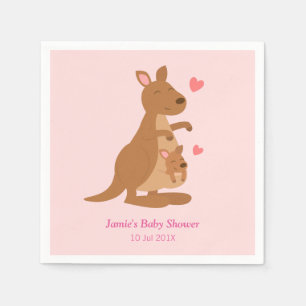 Baby-Partyservietten für Mama Känguru und Baby Joe Serviette