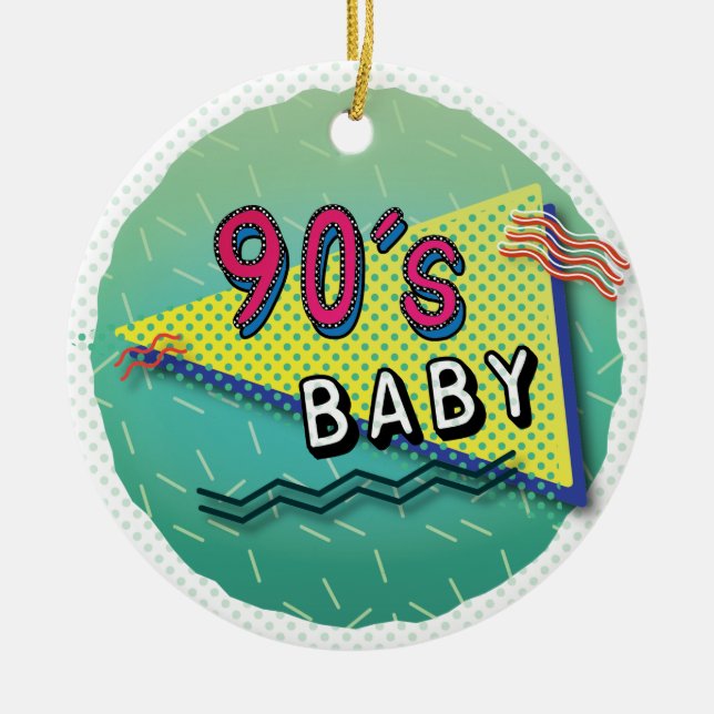 Baby Pattern Ornament der 90er Jahre (Vorne)