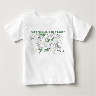 Baby Peace Dove World Map T-Shirt