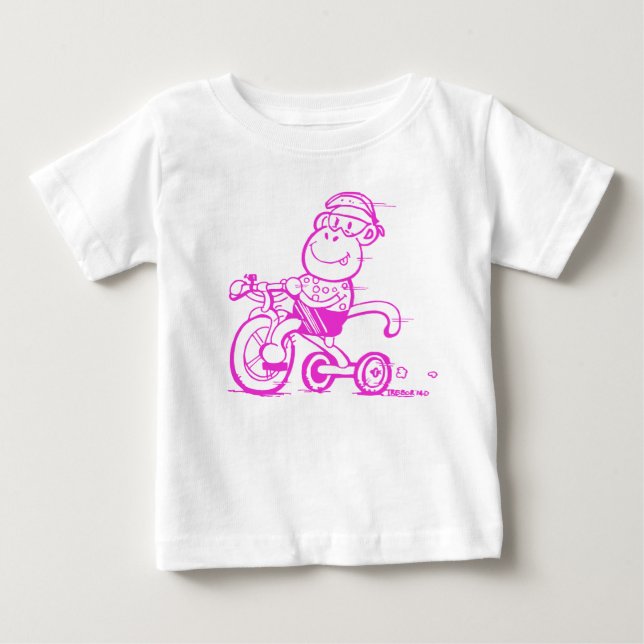 Baby Pedaling Monkey Tricycle Baby T-shirt (Vorderseite)