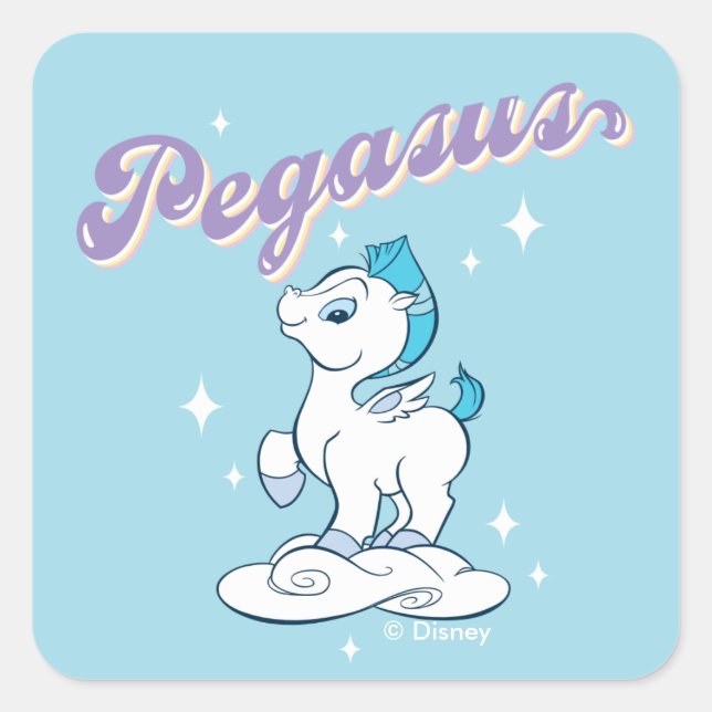 Baby Pegasus Square Sticker (Devant)