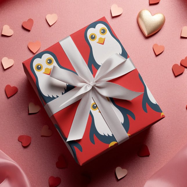 Baby Penguin Geschenkpapier (baby penguin french fries birthday packing gift wrap,gift wrapping paper,return gift wrap paper)