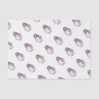 Baby Penguin in Scarf Seidenpapier