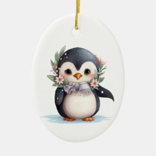 Baby Penguin Ornament - Niedlicher Winterurlaub