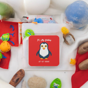 Baby Penguin Quadratischer Aufkleber