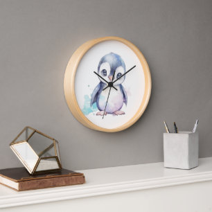 Baby Penguin Wall Clock Uhr