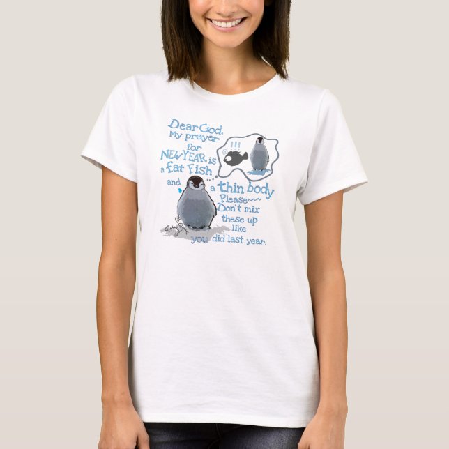 Baby Penguin's Neujahrsauflösung Frauen-Tee T-Shirt (Vorderseite)