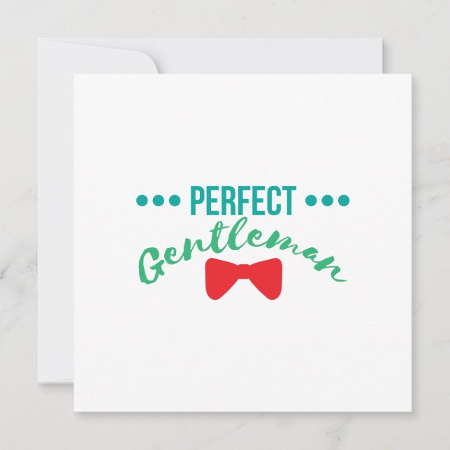 Baby Perfect Gentleman Boy Newborn - Geschenkidee Einladung (Vorderseite)
