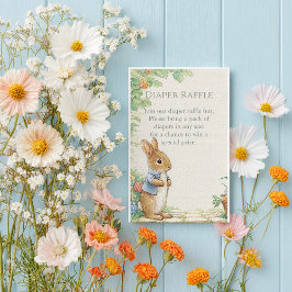 Baby Peter Rabbit Garden Diaper Raffle Begleitkarte