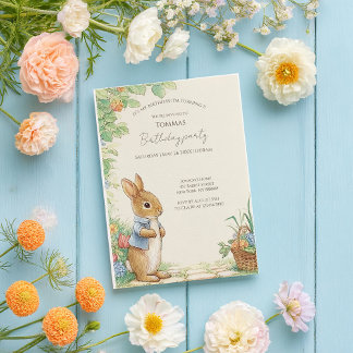 Baby Peter Rabbit Garden Geburtstag Einladung