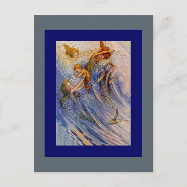 Baby Peter und die Mermaids Postkarte (Vorderseite)