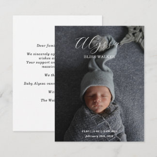 Baby Photo Announcement card