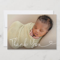 Baby Photo Faire-part de naissance Coeur moderne S