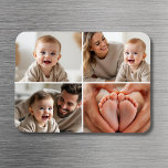 Baby Photo Picture Collage Instagram Square Magnet<br><div class="desc">Bring your baby’s most adorable moments to life with this Baby Photo Collage Instagram Square Magnet. Designed with a trendy, social-inspired layout, this custom magnet fits your favorite baby photos in a clean square grid—just like your favorite Instagram posts. Add a name, birth date, or short caption for a personal...</div>
