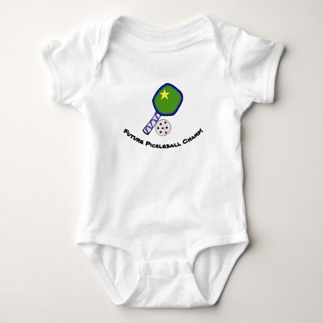 Baby Pickleball Body Anzug Baby Strampler (Vorderseite)