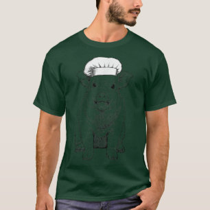 Baby Pig Farm Animal Koch Funny Cooking Cook T-Shirt