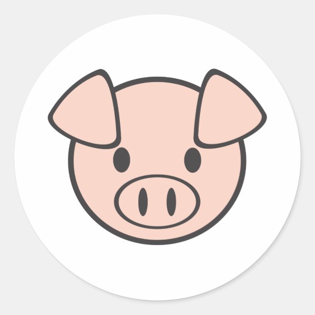 Baby Pig Runder Aufkleber (Vorderseite)