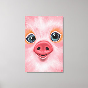 Baby PigCanvas Print - Lächeln Leinwanddruck