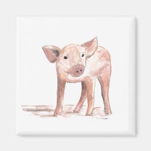 Baby piglet art Animal Water Farm Magnet